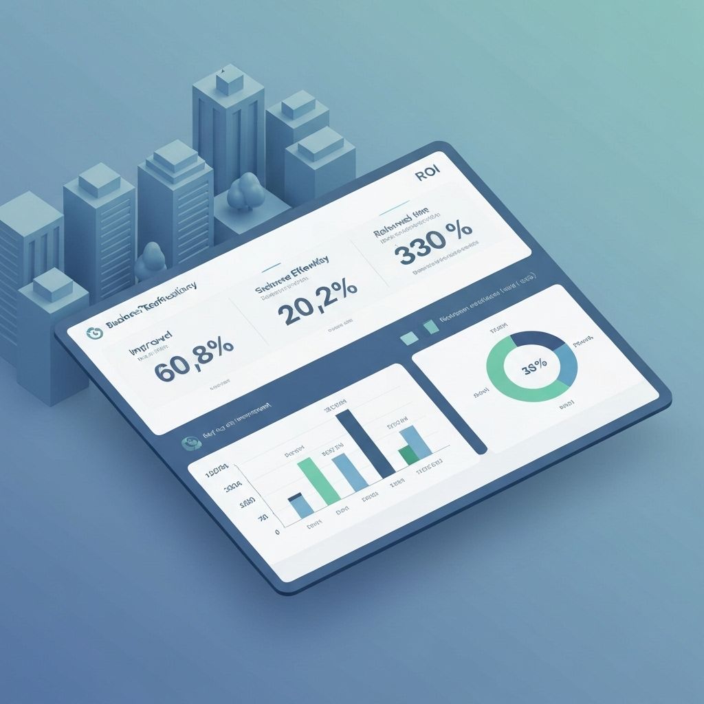Automation and AI implementation outcomes and ROI metrics dashboard